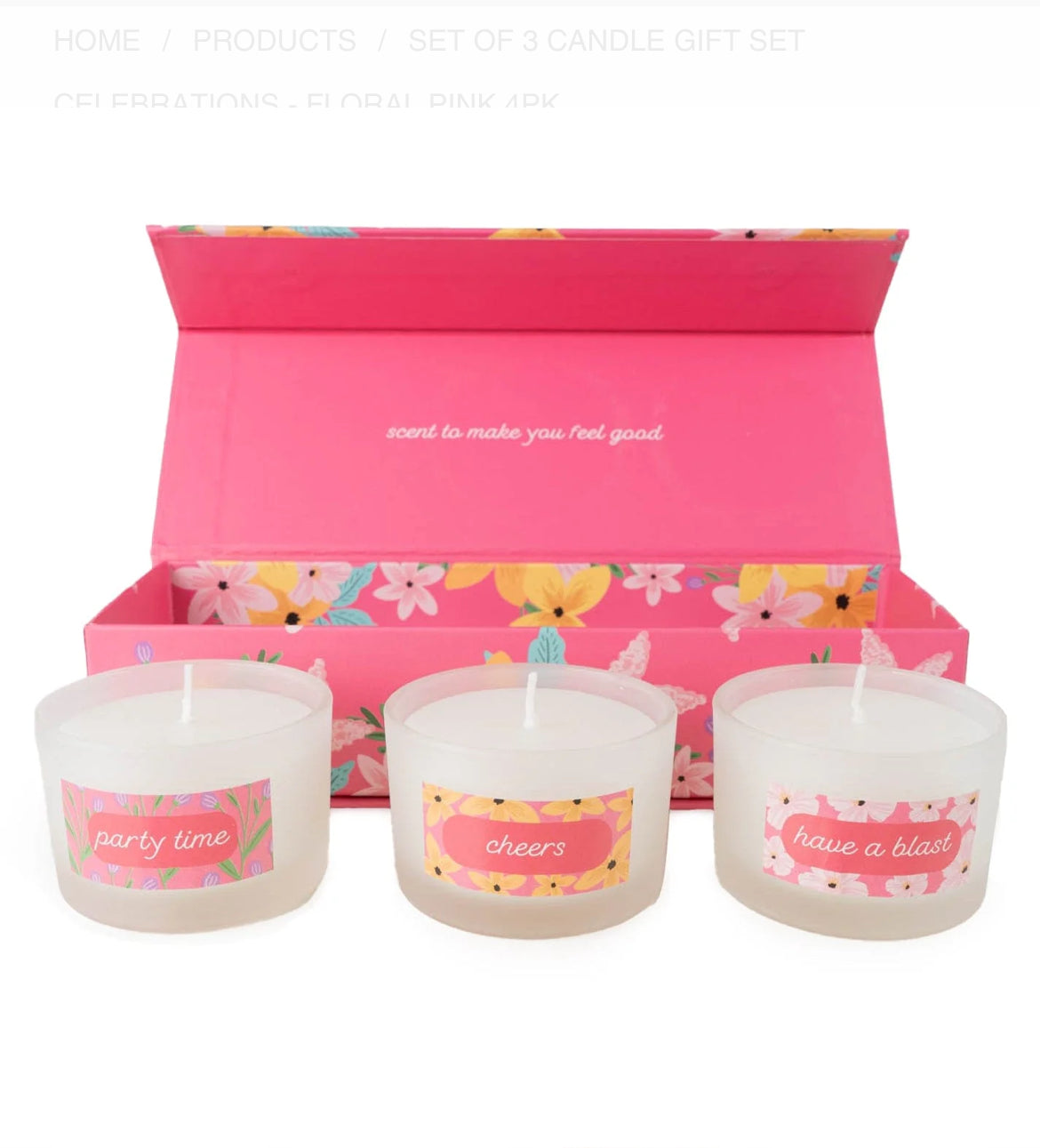 Set of 3 Candle Gift Set Celebrations