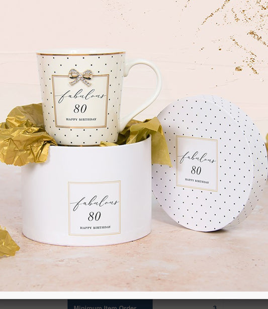 Fabulous 80 Happy Birthday Mug