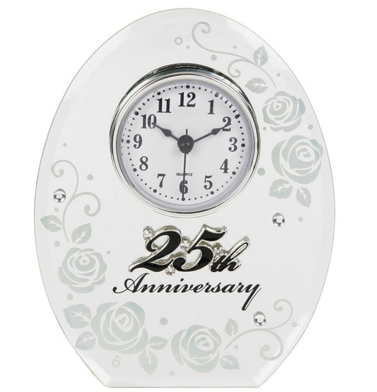 Mirror Anniversary Clock 25th